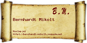 Bernhardt Mikolt névjegykártya